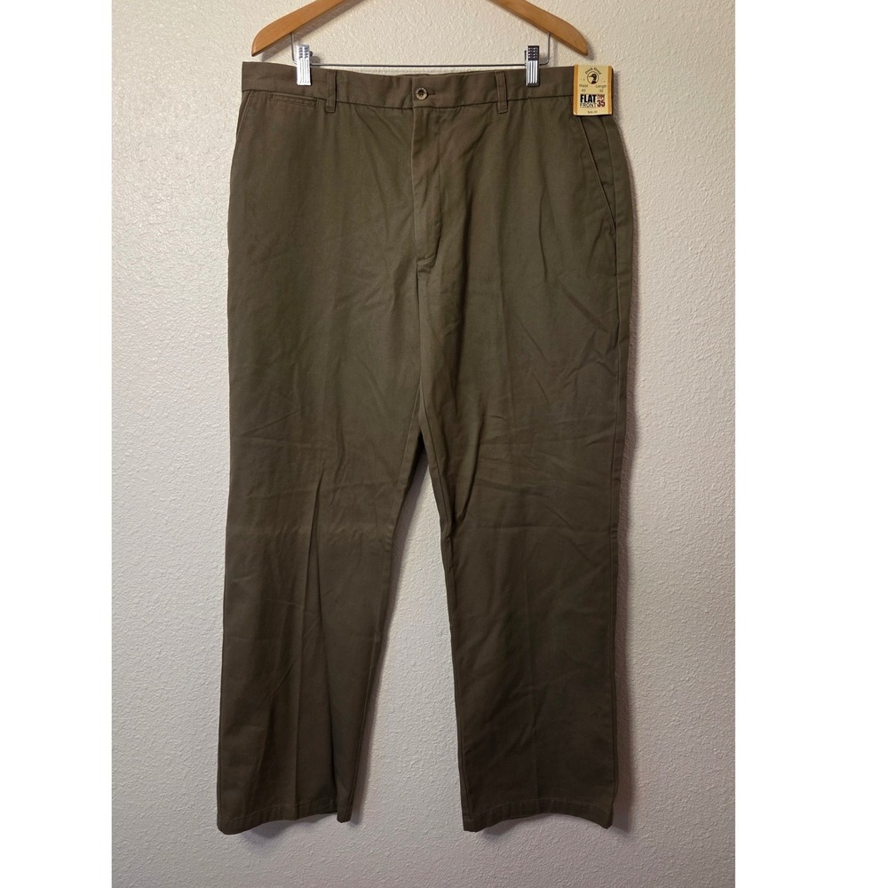 NWT Duck‎ Head Men's Olive Flat Front Pants Size 40x32 Cotton